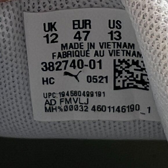 Puma Mens 382740-01 White Future Rider Double Spectra Homme Size 13 Running Shoe - Picture 9 of 9